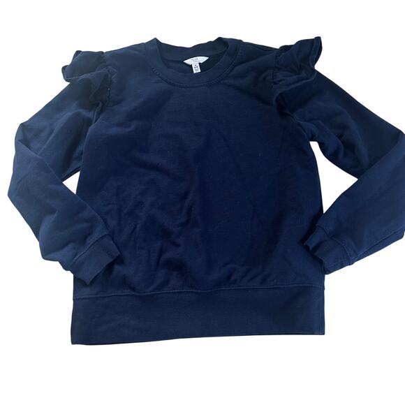 Time And Tru Women's Ruffle Sweatshirt - Picture 2 of 6
